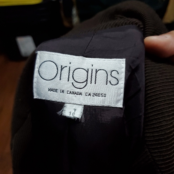 Vintage Wool Origins Blazer Jacket Size 10 Dark Brown Made in Canada - Picture 3 of 5
